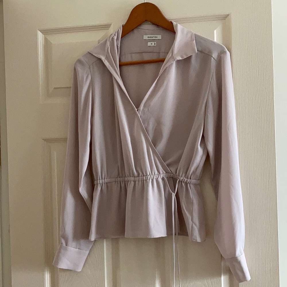 Artizia light grey-mauve blouse